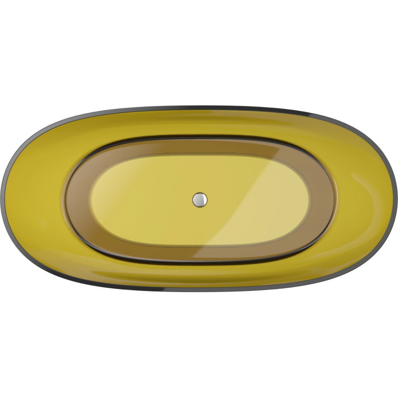 Mexen Pure honey wanna ελεύθερης τοποθέτησης διαφανής 170 x 80 cm, τάπα χρωμίου