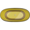 Mexen Pure banheira independente transparente 170 x 80 cm, honey, tampa cromada - 58071708015