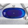Mexen Pure vrijstaande transparante badkuip 170 x 80 cm, saffier, chrom stop - 58071708016