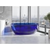 Mexen Pure vrijstaande transparante badkuip 170 x 80 cm, saffier, chrom stop - 58071708016