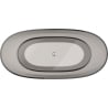 Mexen Pure bronze baignoire autoportante transparente 170 x 80 cm, bouchon chromé - 58071708018