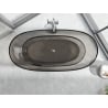 Mexen Pure bronze baignoire autoportante transparente 170 x 80 cm, bouchon chromé - 58071708018