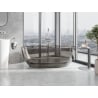 Mexen Pure freestanding transparent bathtub 170 x 80 cm, bronze, chrome plug - 58071708018