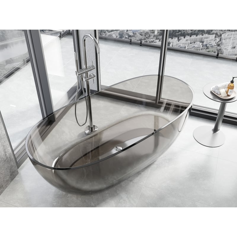 Mexen Pure vann vaba seisev läbipaistev 170 x 80 cm, pronks, kroomi kork - 58071708018