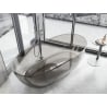 Mexen Pure bronze baignoire autoportante transparente 170 x 80 cm, bouchon chromé - 58071708018