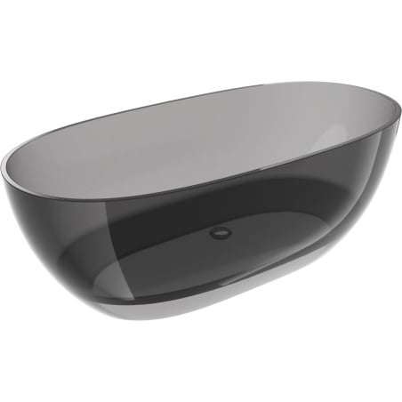 Mexen Pure smoke free-standing transparent bathtub 170 x 80 cm, chrome plug - 58071708019