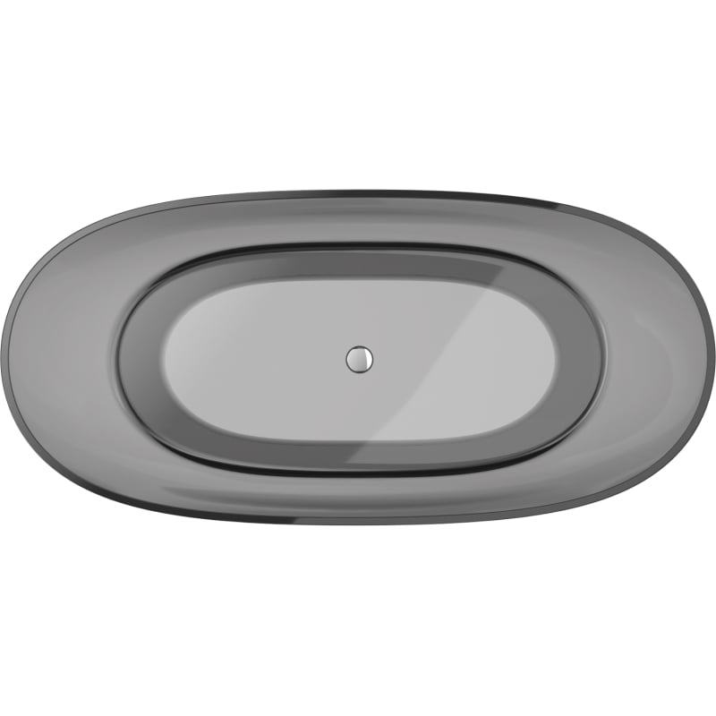 Mexen Pure smoke vasca da bagno indipendente trasparente 170 x 80 cm, tappo cromato - 58071708019