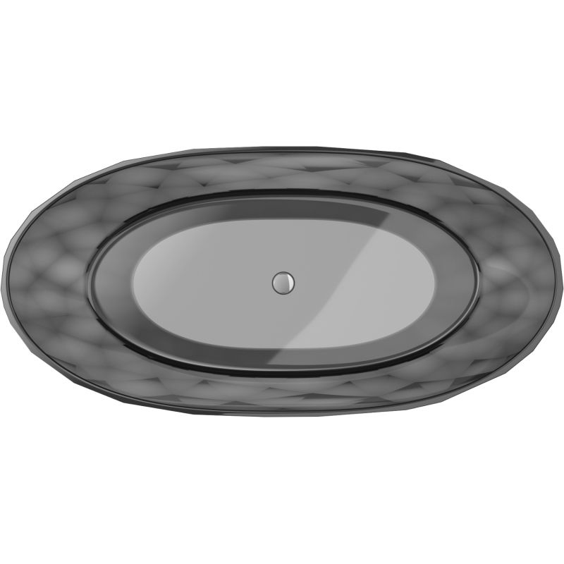 Mexen Orax svart fristående badkar transparent 170 x 80 cm, krompropp - 58081708013