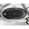 Mexen Orax schwarze freistehende transparente Badewanne 170 x 80 cm, Chromabdeckung - 58081708013