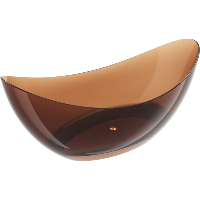 Mexen Vea earth freistehende transparente Badewanne 180 x 80 cm, chrom Stopfen - 58091808005
