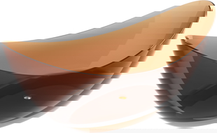 Mexen Vea Erdfarbene freistehende transparente 180 x 80 cm, chrom Stöpsel - 58091808005