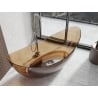 Mexen Vea earth freistehende transparente Badewanne 180 x 80 cm, chrom Stopfen - 58091808005