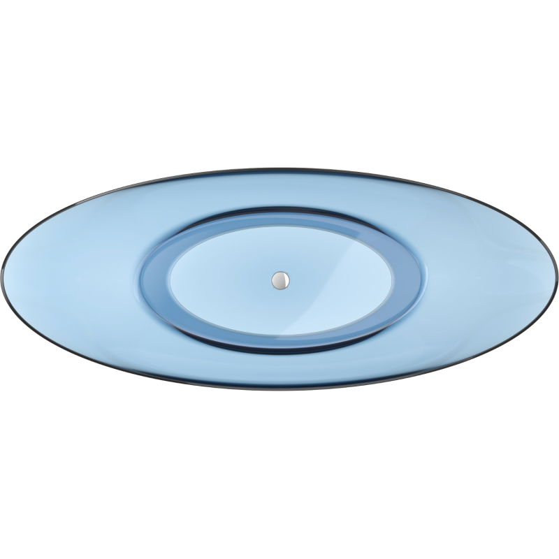 Mexen Vea fristående genomskinligt blått badkar 180 x 80 cm, kromplugg - 58091808007