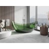 Mexen Vea baignoire autoportante transparente forest 180 x 80 cm, forest, bouchon en liège chromé - 58091808002
