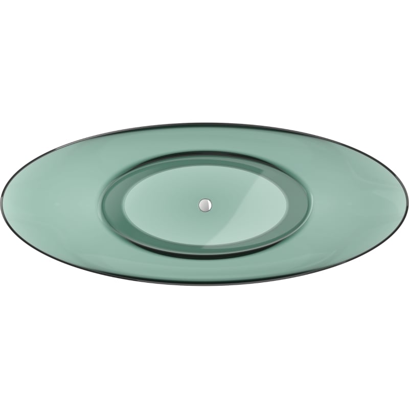 Mexen Vea teal vasca da bagno freestanding trasparente 180 x 80 cm, tappo cromato - 58091808011