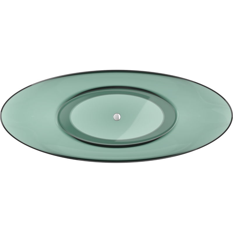 Mexen Vea teal vrijstaande transparante badkuip 180 x 80 cm, chromen stop - 58091808011