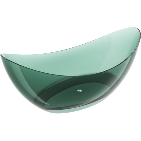 Mexen Vea fristående transparent badkar 180 x 80 cm, teal, kromplugg - 58091808011