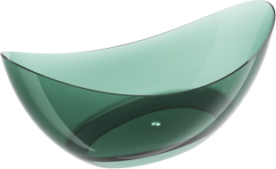 Mexen Vea vasca da bagno autoportante trasparente 180 x 80 cm, teal, tappo cromato - 58091808011