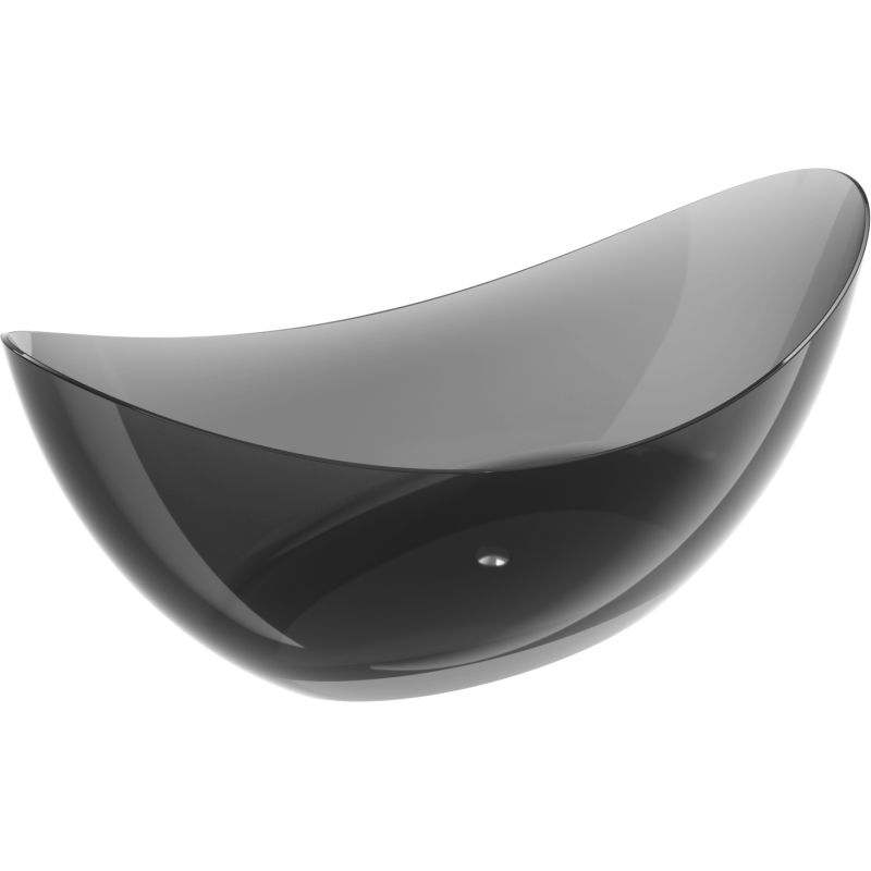 Mexen Vea Schwaarz fräistäend Badewanne transparent 180 x 80 cm, Chromstopp - 58091808013