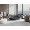 Mexen Vea schwarz freistehende transparente Wanne 180 x 80 cm, Chromstopfen - 58091808013