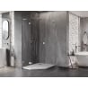 Mexen Lunar L pentagonal hinged left shower cabin 80 x 100 cm, transparent, chrome - 831L-080L-100P-01-00-L