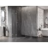 Mexen Lunar L pentagonal hinged left shower cabin 80 x 100 cm, transparent, chrome - 831L-080L-100P-01-00-L