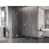 Mexen Lunar L pentagonal hinged left shower cabin 80 x 100 cm, transparent, chrome - 831L-080L-100P-01-00-L
