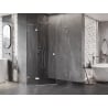 Mexen Lunar L pentagonal hinged left shower cabin 80 x 100 cm, transparent, chrome - 831L-080L-100P-01-00-L