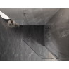 Mexen Lunar L viiekandiline parempoolne hingedega dušinurk 90 x 100 cm, läbipaistev, kroom - 831L-090P-100L-01-00-P