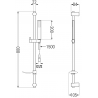 Mexen DF00 Duschset, verstellbar, Chrom - 785004582-00