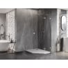 Mexen Lunar cabine de douche pentagonale pivotante droite 80 x 100 cm, transparent, chrome - 831-080P-100L-01-00-P
