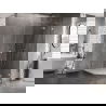 Mexen Lunar vijfhoekige douchecabine, naar buiten openend, rechts 80 x 100 cm, transparant, chroom - 831-080P-100L-01-00-P