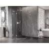 Mexen Lunar L fünfeckige Duschkabine, linke Tür 80 x 90 cm, transparent, weiß - 831L-080L-090P-20-00-L