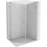 Mexen Lunar L cabine de douche pentagonale pliante côté gauche 80 x 90 cm, transparent, or - 831L-080L-090P-50-00-L