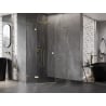Mexen Lunar L cabine de douche pentagonale pliante côté gauche 80 x 90 cm, transparent, or - 831L-080L-090P-50-00-L