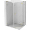 Mexen Lunar L viiekujuline dušinurk parempoolne 80 x 90 cm, läbipaistev, kuldne - 831L-080P-090L-50-00-P