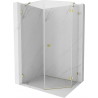 Mexen Lunar pravokutna kutna tuš kabina desna 80 x 100 cm, prozirna, zlatna - 831-080P-100L-50-00-P