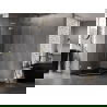 Mexen Lunar L vijfhoekige douchecabine linksdraaiend 90 x 100 cm, transparant, geborsteld goud - 831L-090L-100P-55-00-L