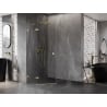 Mexen Lunar cabine de douche pentagonale pivotante gauche 90 x 100 cm, transparent, or brossé - 831-090L-100P-55-00-L