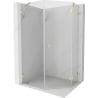 Mexen Lunar cabine de douche pentagonale pivotante droite 80 x 90 cm, transparent, or brossé - 831-080P-090L-55-00-P
