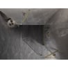 Mexen Lunar cabine de douche pentagonale pivotante droite 80 x 90 cm, transparent, or brossé - 831-080P-090L-55-00-P