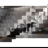 Mexen Lunar L fünfeckige Duschkabine mit linker Tür 80 x 100 cm, transparent, gebürstetes Kupfer - 831L-080L-100P-65-00-L