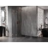 Mexen Lunar L cabine de douche pentagonale pivotante gauche 80 x 100 cm, transparent, cuivre brossé - 831L-080L-100P-65-00-L