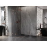 Mexen Lunar L kabina za tuširanje peterokutna zakretna lijeva 80 x 100 cm, prozirna, brušeni bakar - 831L-080L-100P-65-00-L