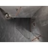 Mexen Lunar pentagonal hinged right shower cabin 90 x 100 cm, transparent, brushed copper - 831-090P-100L-65-00-P