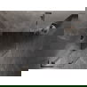 Mexen Lunar L fünfeckige Duschkabine links 80x100 cm, transparent, gebürstetes Gun Gray - 831L-080L-100P-66-00-L