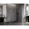 Mexen Lunar pentagonal hinged shower enclosure right 80 x 90 cm, transparent, gun gray brushed - 831-080P-090L-66-00-P