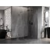 Mexen Lunar pentagonal hinged shower enclosure right 80 x 90 cm, transparent, gun gray brushed - 831-080P-090L-66-00-P