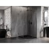 Mexen Lunar viiekandiline dušinurk parempoolne 90 x 100 cm, läbipaistev, harjatud püssihall - 831-090P-100L-66-00-P
