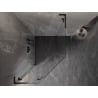 Mexen Lunar L cabine de douche pentagonale pivotante gauche 80 x 100 cm, transparente, noire - 831L-080L-100P-70-00-L